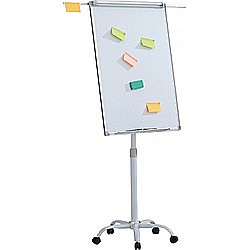 Flipchart-uri si hartie flipchart - Flipchart magnetic, 100 x 70 cm, cu brate laterale, cu rotile, Office Products