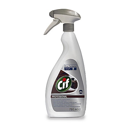 Produse igiena si curatenie - Detergent supraf lemn / parchet Cif Profesional crema 750ml spray