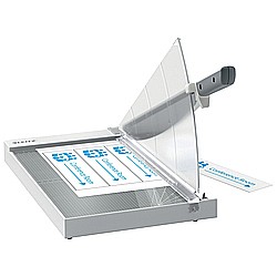 Ghilotine manuale de birou - Ghilotina LEITZ Office Precision, A4 MAXI, 15 coli, indicator laser inclus, gri