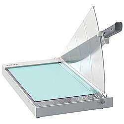 Ghilotine manuale de birou - Ghilotina LEITZ Office Precision, A3, 15 coli, indicator laser inclus, gri