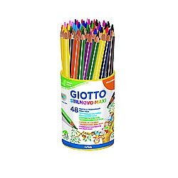 Creioane colorate - Creioane colorate 48 culori/tub, GIOTTO Stilnovo Maxi