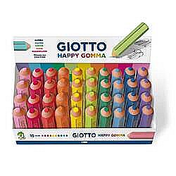 Radiere - Radiera in forma de creion colorat, 65mm x D15mm, GIOTTO Happy Gomma