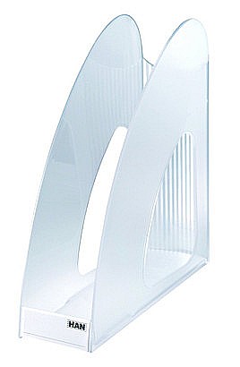 Suporti pentru cataloage - Suport vertical plastic pentru cataloage HAN Twin - transparent cristal