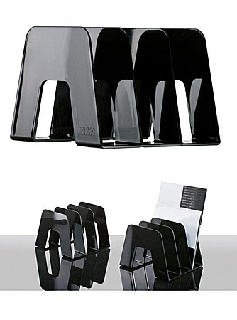 Suporti pentru cataloage - Separator pentru cataloage, reviste , corespondenta, HAN Sorter - negru lucios
