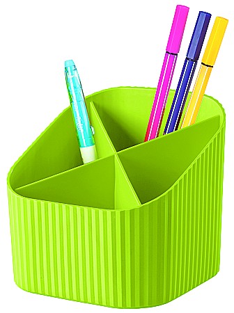 Suport pentru instrumente de scris, 4 compartimente, HAN X-Loop Trend-Colours - lemon
