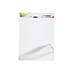 Flipchart-uri si hartie flipchart - Flipchart pad repozitionabil, 792 x 635mm, 30 coli/set, Stick"n - coli albe