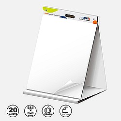 Flipchart-uri si hartie flipchart - Flipchart pad autoadeziv extra-sticky, 584 x 508mm, 20 coli/set, Stick"n