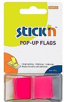 Film index autoadeziv 45 x 25mm, 50 file/set, cu dispenser, Stick"n Pop-up - magenta