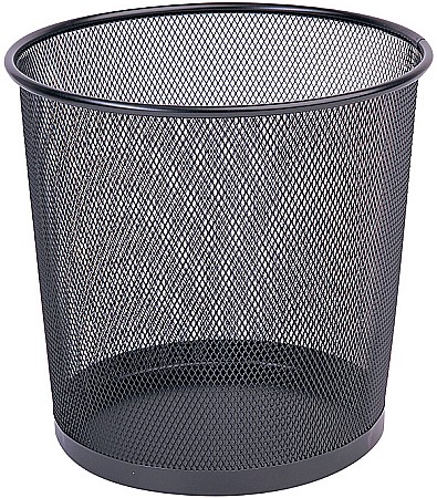 Cos metalic Mesh, pentru hartii, 12 litri, Q-Connect - negru