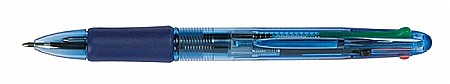 Instrumente de scris - Pix cu 4 culori, varf 1.0 mm, rubber grip, Q-Connect - (N,A,R,V)