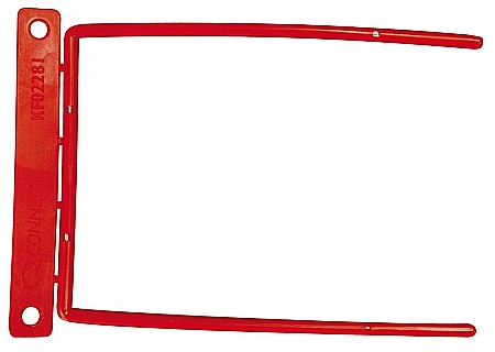 Alonje si baghete - Alonja de mare capacitate, pentru arhivare, insertie metalica, 100buc/set, Q-Connect D-Clip - rosie