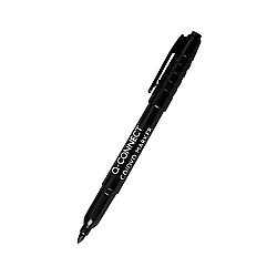 Marker CD/DVD, varf fetru - 1mm, Q-Connect - negru