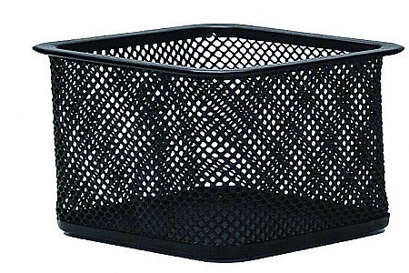 Suport metalic Mesh, pentru agrafe, forma patrata - 80 x 80 x 30mm, Q-Connect - negru
