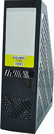Suporti pentru cataloage - Suport vertical plastic pentru cataloage, 75mm, KEJEA - negru