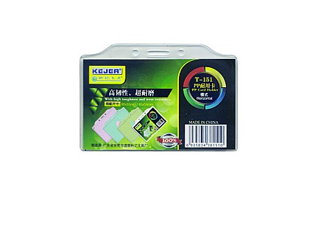 Ecusoane si accesorii - Suport PP, pentru carduri, 90 x 55mm, orizontal cu sistem de agatare, 10 buc/set, KEJEA - transp.