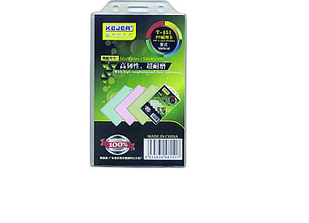 Ecusoane si accesorii - Suport PP, pentru carduri, 55 x 90mm, vertical cu sistem de agatare, 10 buc/set, KEJEA - transp.