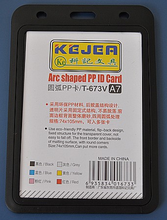 Sisteme de afisare - Suport PP tip arc, pentru carduri, 74 x 105mm, orizontal, 5 buc/set, KEJEA - negru