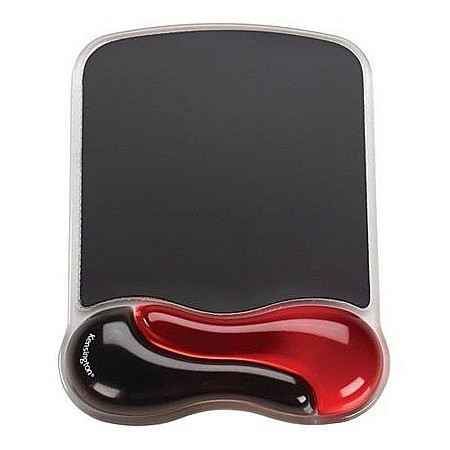 Aparatura pentru birou - Mouse Pad Kensington Duo Gel, cu suport ergonomic pentru incheietura mainii, cu gel, rosu/negru