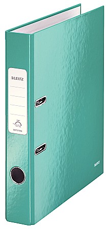 Bibliorafturi - Biblioraft LEITZ 180 Wow, A4, 50mm, carton laminat - turcoaz metalizat