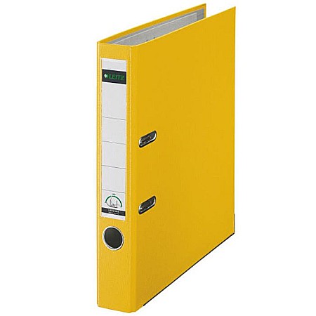 Organizare si arhivare - Biblioraft LEITZ 180, A4, plastifiat PP, margine metalica 52 mm - galben