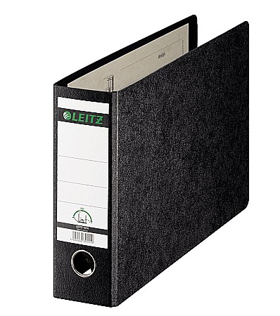 Bibliorafturi - Biblioraft LEITZ 180, A4 landscape, margine metalica, 80mm - marmorat