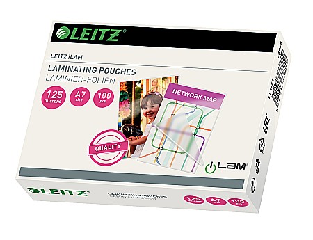 Laminatoare si accesorii - Folie LEITZ Standard pentru laminare, A7 - 125 microni, 100 folii/cutie