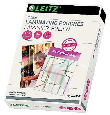 Laminatoare si accesorii - Folie LEITZ Standard pentru laminare, A6 - 125 microni, 100 folii/cutie