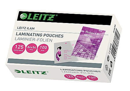 Laminatoare si accesorii - Folie LEITZ Mini pentru laminare la cald, 54x86, 125 microni, 100 folii/cutie