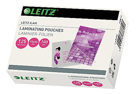 Laminatoare si accesorii - Folie LEITZ Mini pentru laminare la cald, 65x95, 125 microni, 100 folii/cutie
