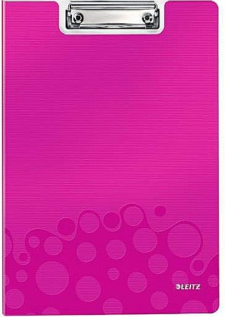 Clipboarduri pentru documente - Clipboard dublu LEITZ Wow, PP - roz metalizat