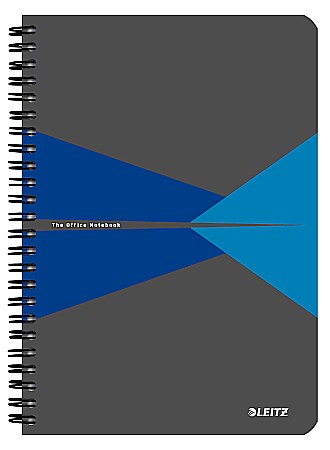 Caiet de birou LEITZ Office, carton, A5, cu spira, matematica - albastru
