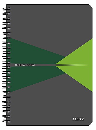 Produse din hartie - Caiet de birou LEITZ Office, PP, A5, cu spira, dictando - verde