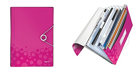 Mape din plastic - Mapa LEITZ Wow tip Proiect, PP - roz metalizat