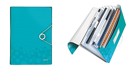 Mape din plastic - Mapa LEITZ Wow tip Proiect, PP - turcoaz metalizat