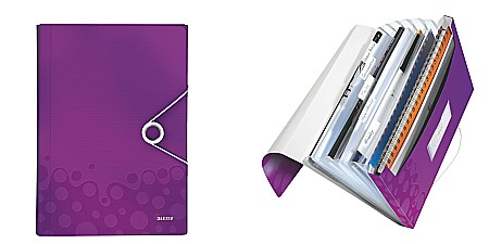 Mape din plastic - Mapa LEITZ Wow tip Proiect, PP - mov metalizat