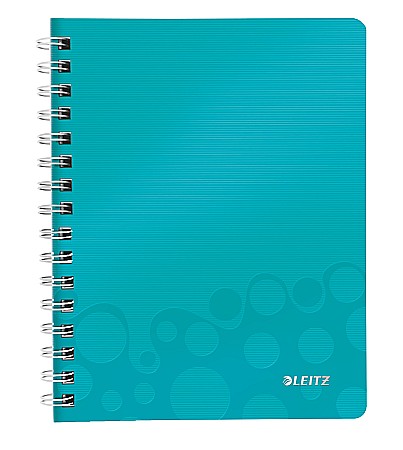 Produse din hartie - Caiet de birou LEITZ Wow, PP, A5, cu spira, dictando - turcoaz metalizat