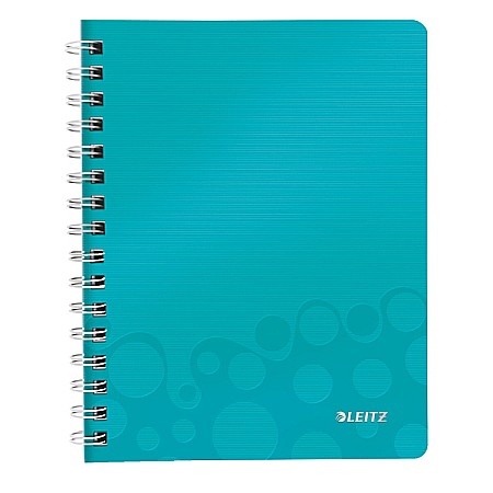 Produse din hartie - Caiet de birou LEITZ Wow, PP, A5, cu spira, matematica - turcoaz metalizat