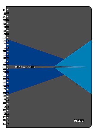 Produse din hartie - Caiet de birou LEITZ Office, carton, A4, cu spira, matematica - albastru