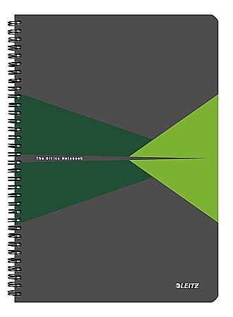 Produse din hartie - Caiet de birou LEITZ Office, carton, A4, cu spira, dictando - verde