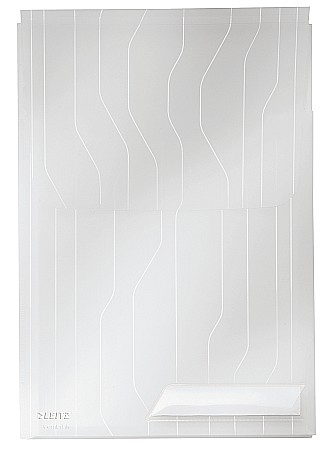 Folie protectie documente - Mapa LEITZ Combi File Jumbo cu eticheta, PP, A4, 200 microni, 3 buc/set - transparent