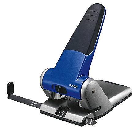 Perforatoare - Perforator metalic de mare capacitate LEITZ 5180, 65 coli - albastru