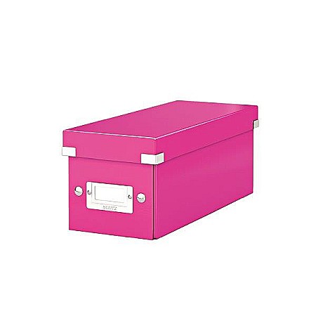 Organizare si arhivare - Cutie pentru 30/60 CD-uri, LEITZ Click & Store, carton laminat - roz