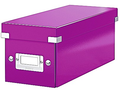Organizare si arhivare - Cutie pentru 30/60 CD-uri, LEITZ Click & Store, carton laminat - mov
