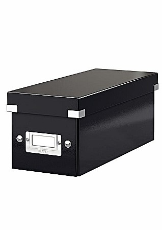 Cutii de arhivare - Cutie pentru 30/60 CD-uri, LEITZ Click & Store, carton laminat - negru