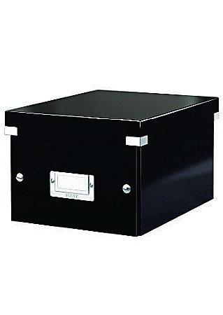 Cutii de arhivare - Cutie LEITZ Click & Store mica 216 x 160 x 282 mm, carton laminat - negru