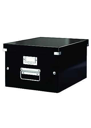 Cutii de arhivare - Cutie LEITZ Click & Store medie 281 x 200 x 369 mm, carton laminat - negru