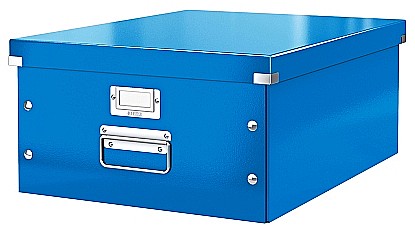 Cutii de arhivare - Cutie LEITZ Click & Store mare 369 x 200 x 484 mm, carton laminat - albastru
