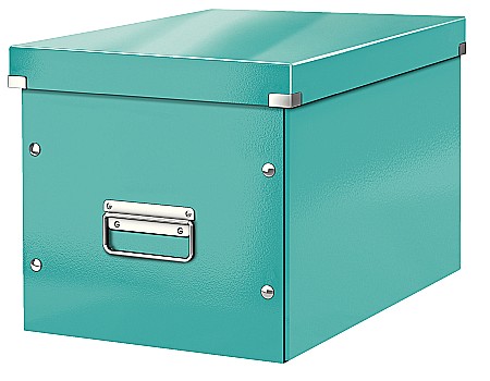 Cutii de arhivare - Cutie LEITZ Click & Store Cub, mare - turcoaz