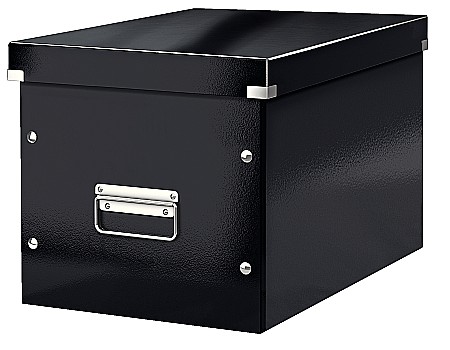 Cutie LEITZ Click & Store Cub, mare - negru