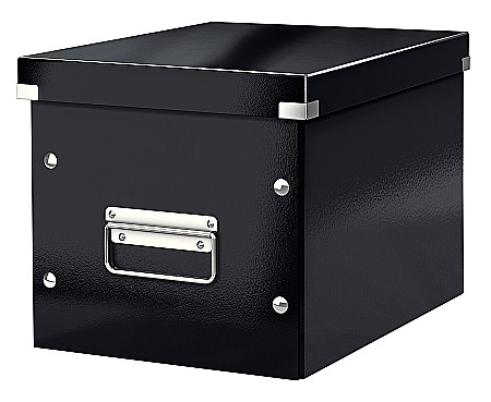 Cutie LEITZ Click & Store Cub, medie - negru